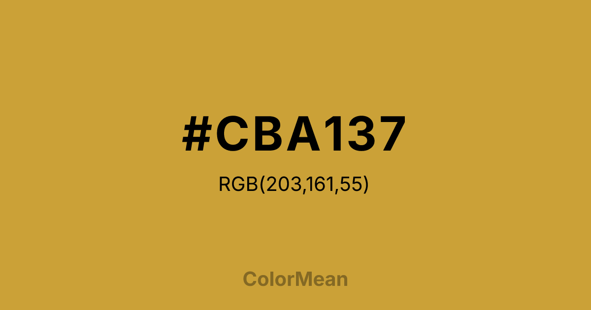 #CBA137 color swatch