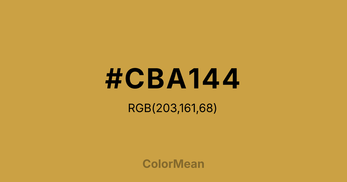 #CBA144 color swatch