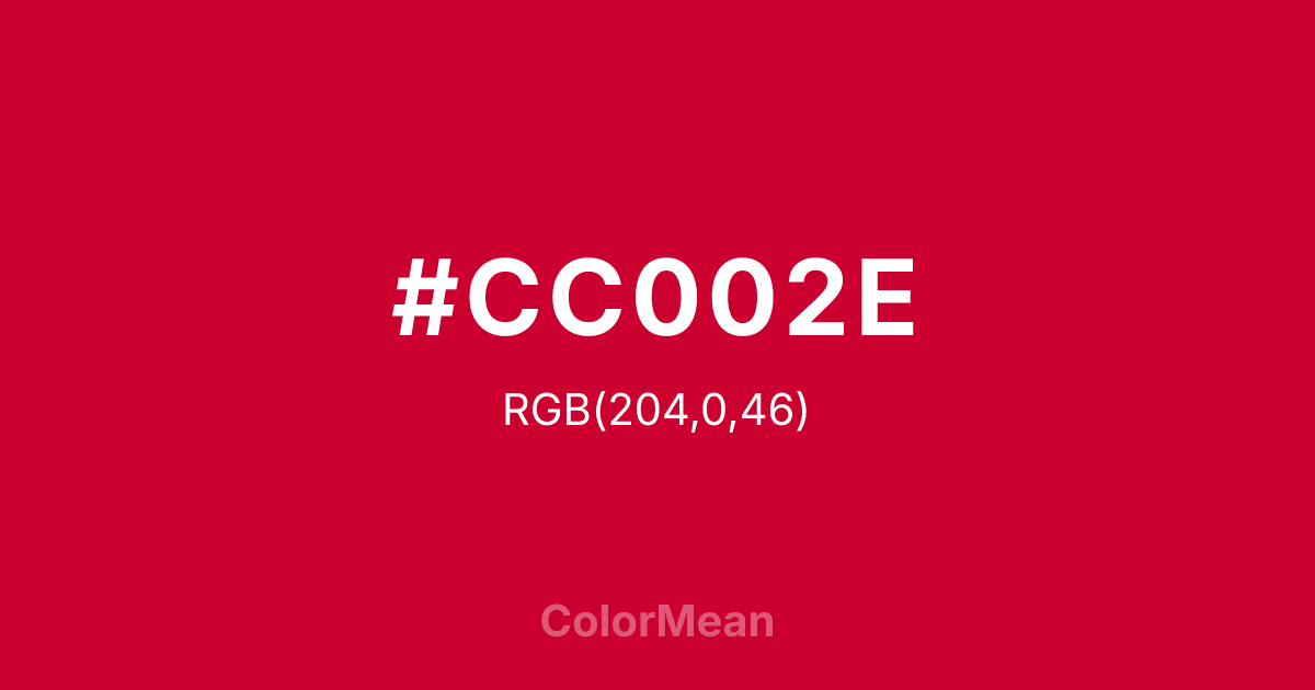 #CC002E color swatch