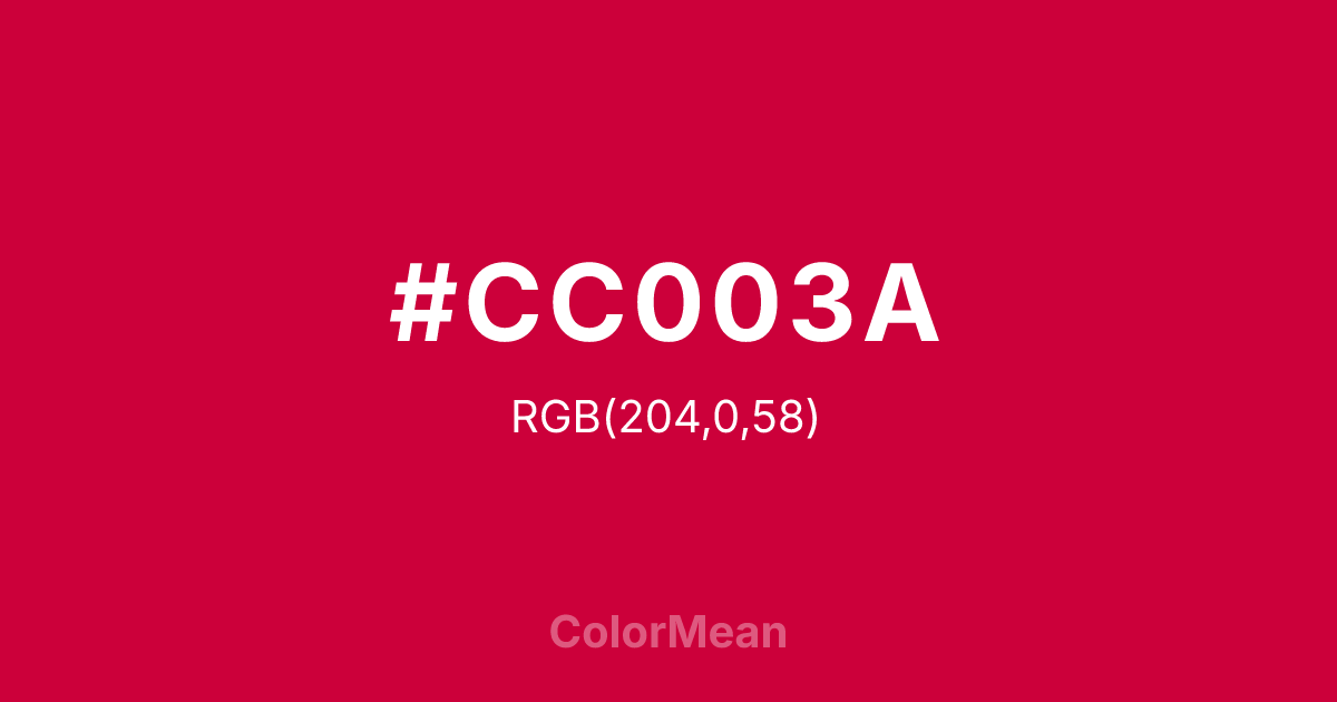 #CC003A color swatch