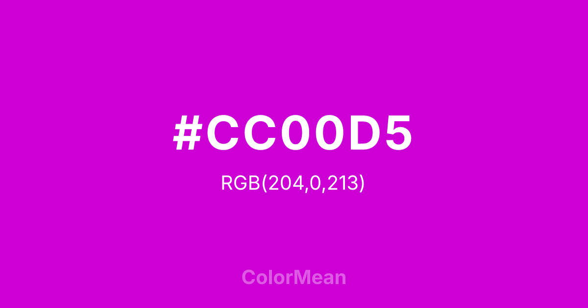 #CC00D5 color swatch