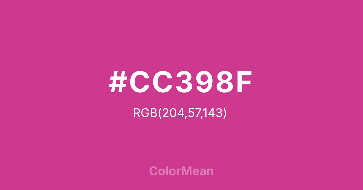 #CC398F color swatch