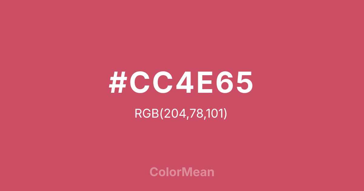 #CC4E65 color swatch