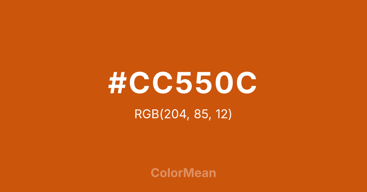 #CC550C color swatch