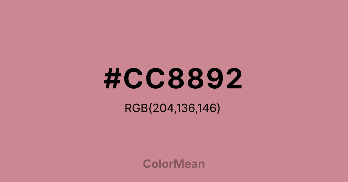 #CC8892 color swatch
