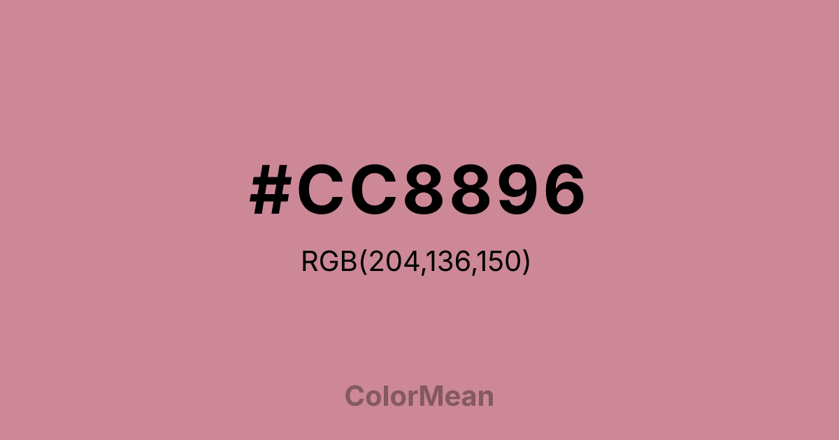 #CC8896 color swatch