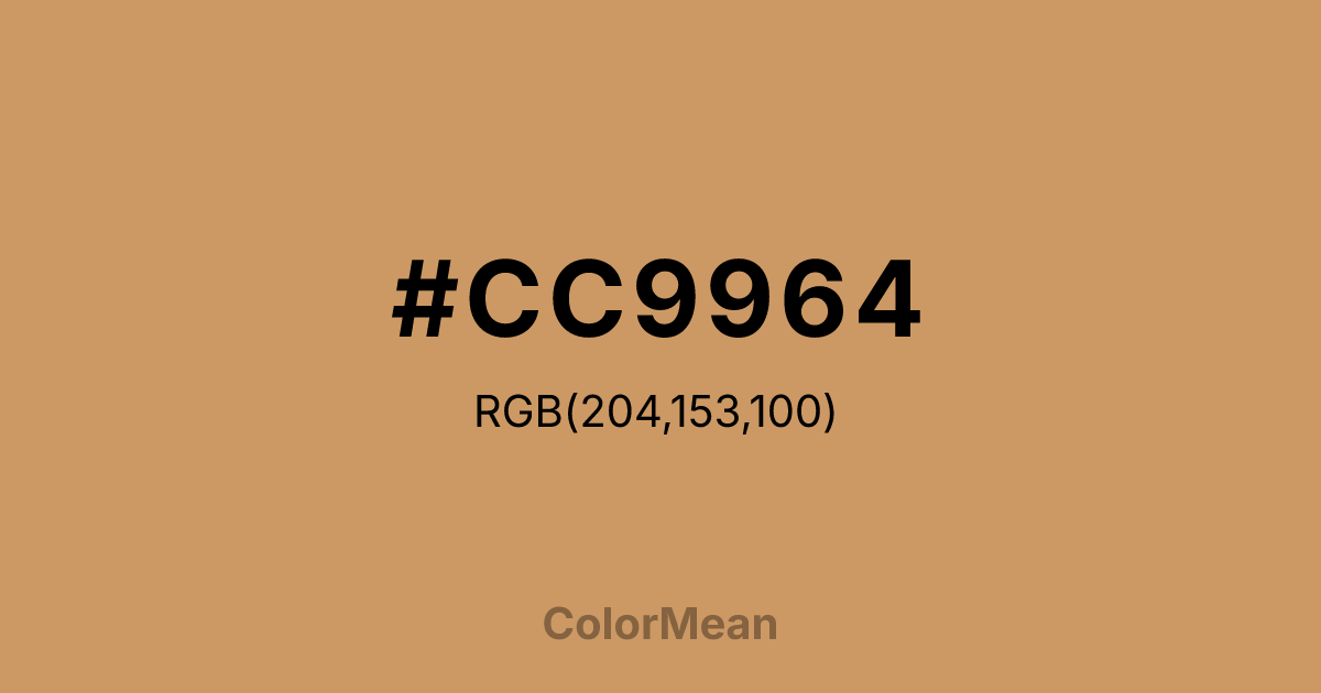 #CC9964 color swatch