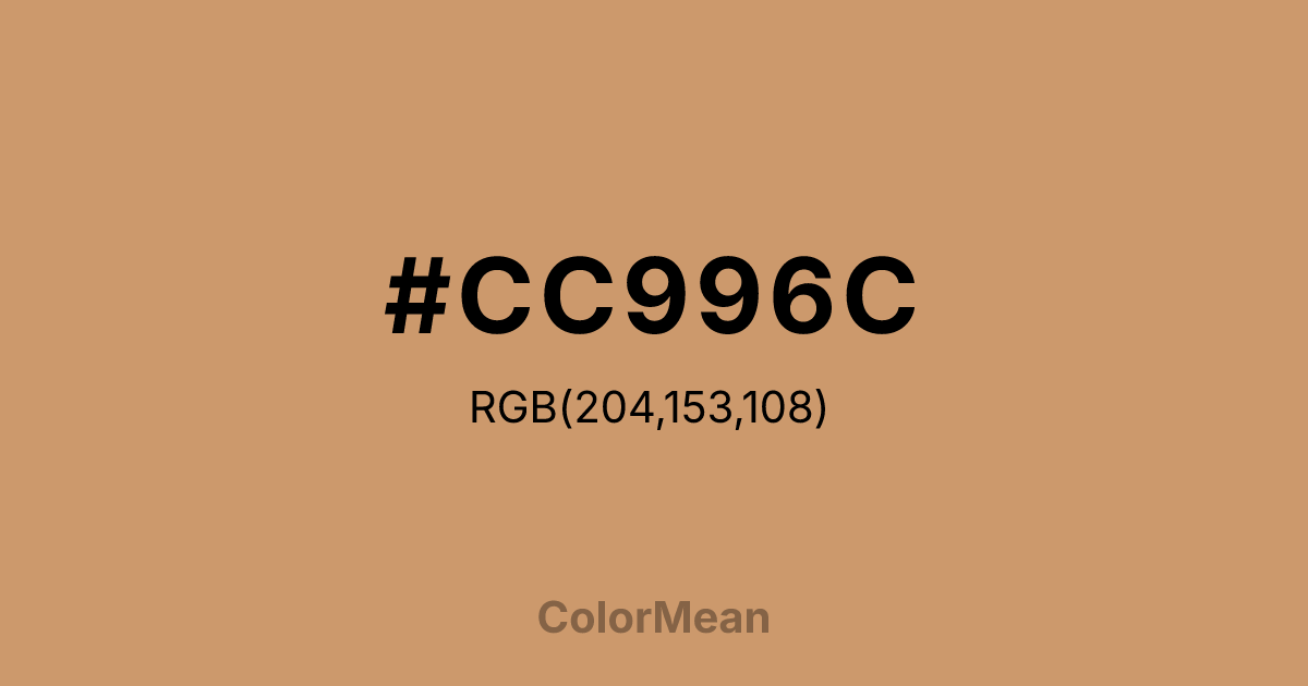 #CC996C color swatch