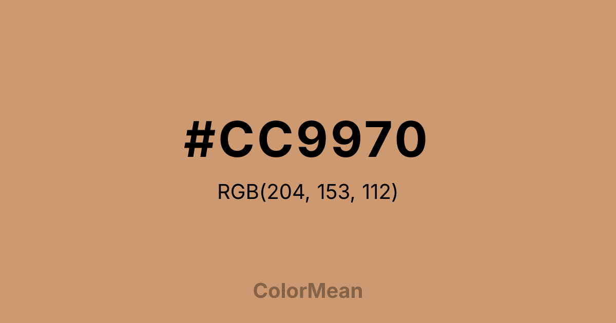 #CC9970 color swatch