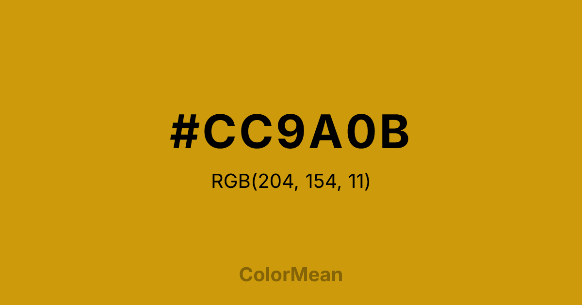 #CC9A0B color swatch