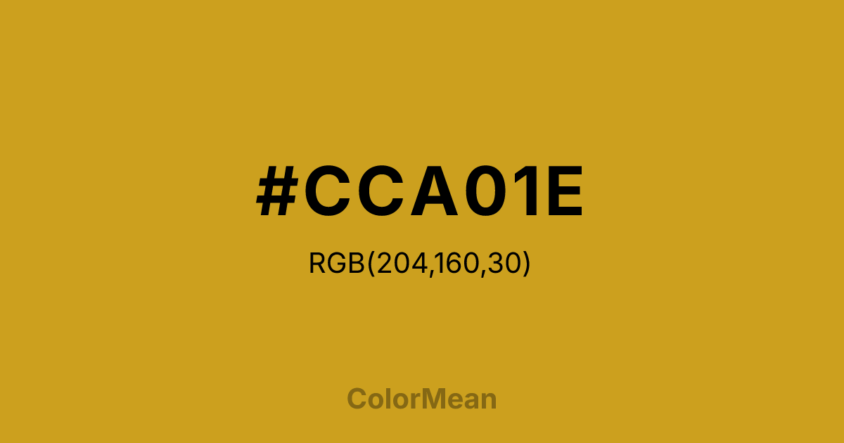 #CCA01E color swatch