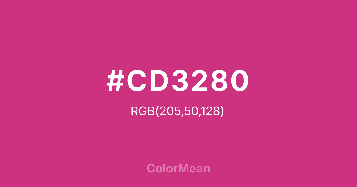 #CD3280 color swatch