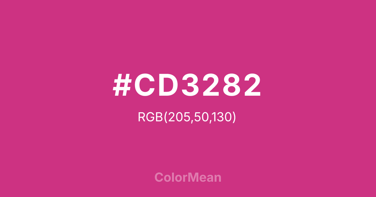 #CD3282 color swatch
