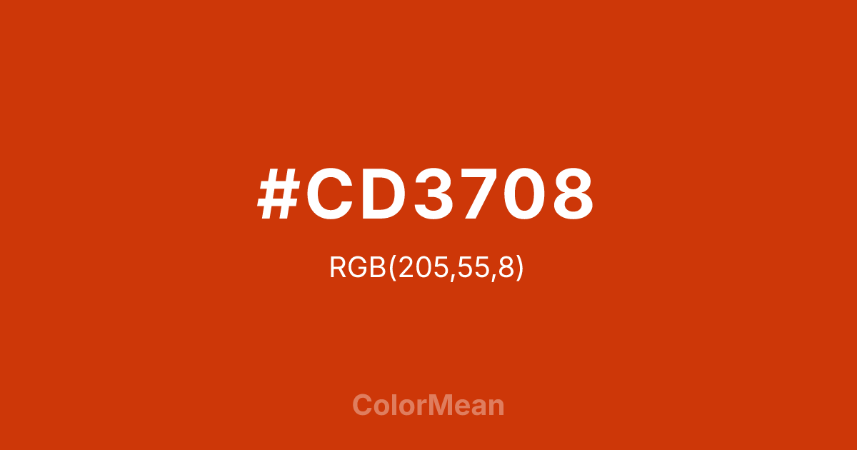 #CD3708 color swatch