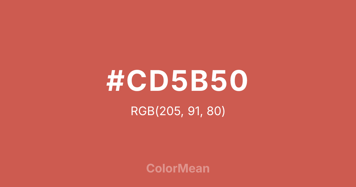 #CD5B50 color swatch