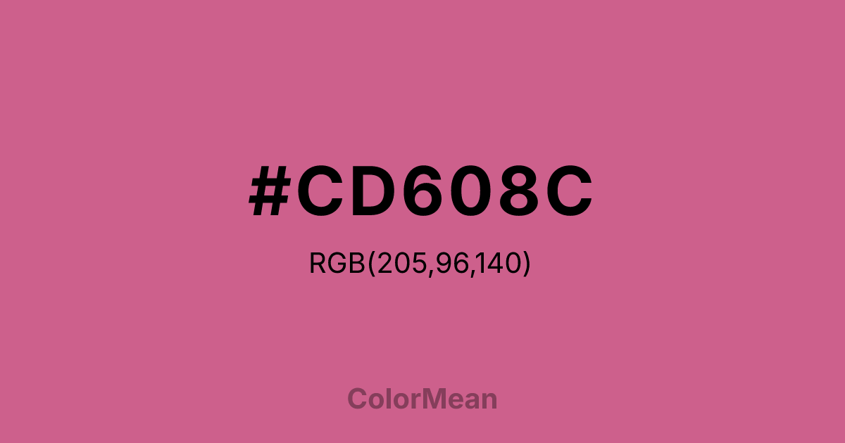 #CD608C color swatch