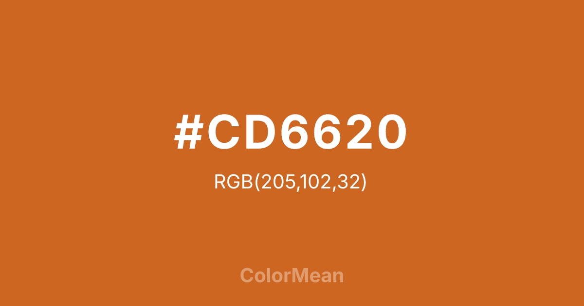 #CD6620 color swatch