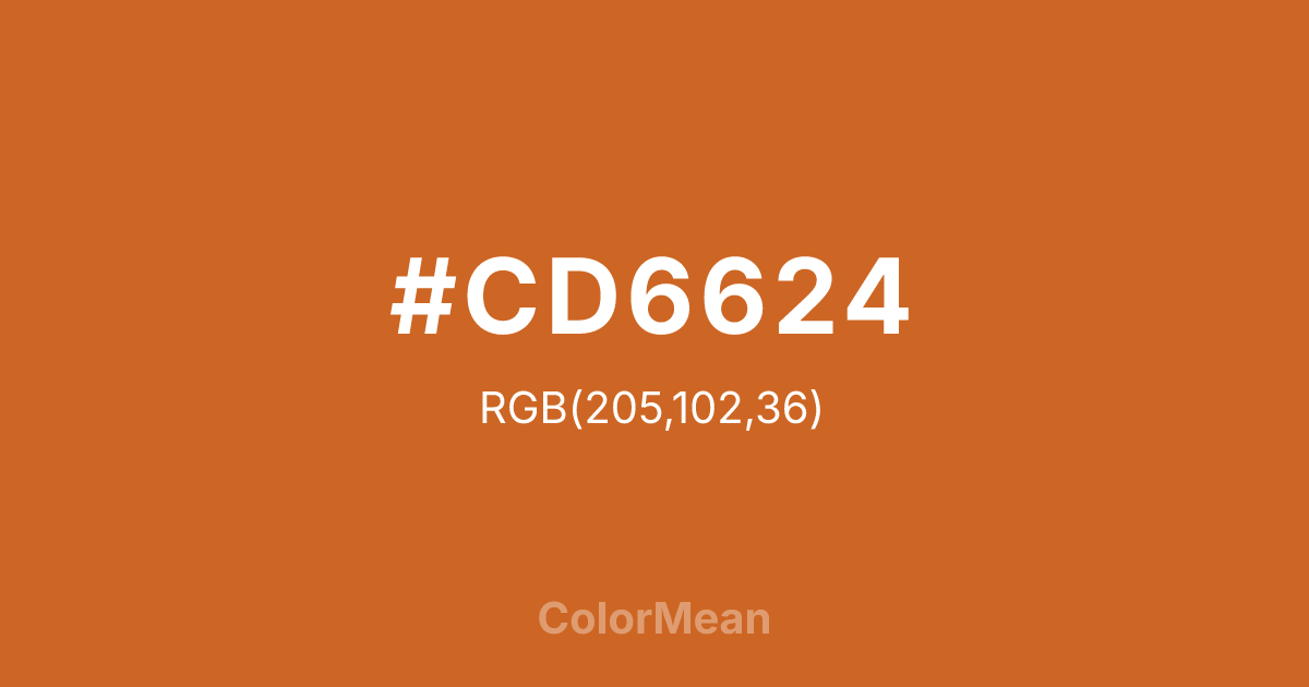 #CD6624 color swatch