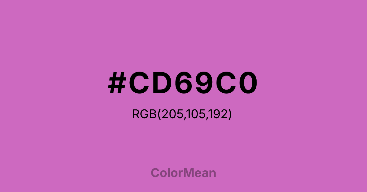 #CD69C0 color swatch