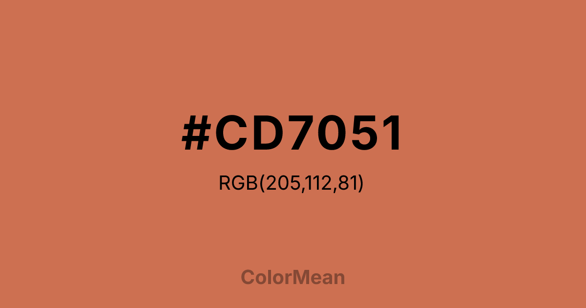 #CD7051 color swatch