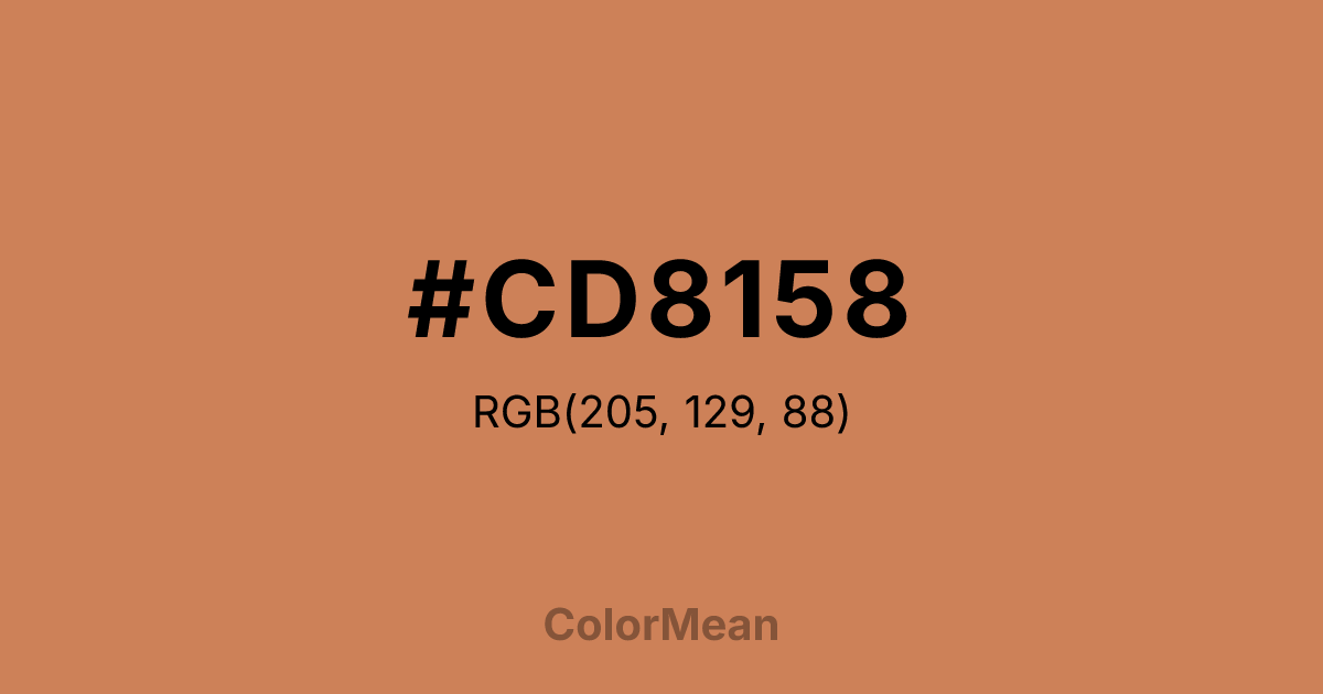 #CD8158 color swatch