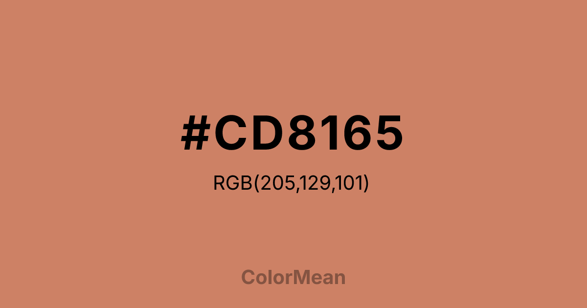 #CD8165 color swatch