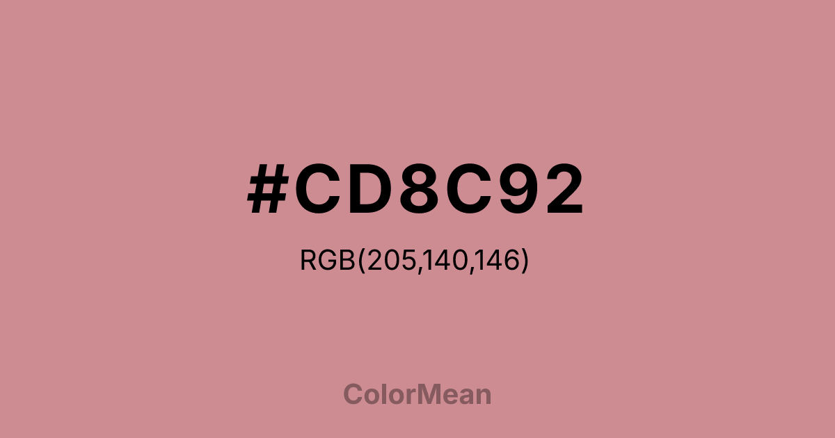#CD8C92 color swatch