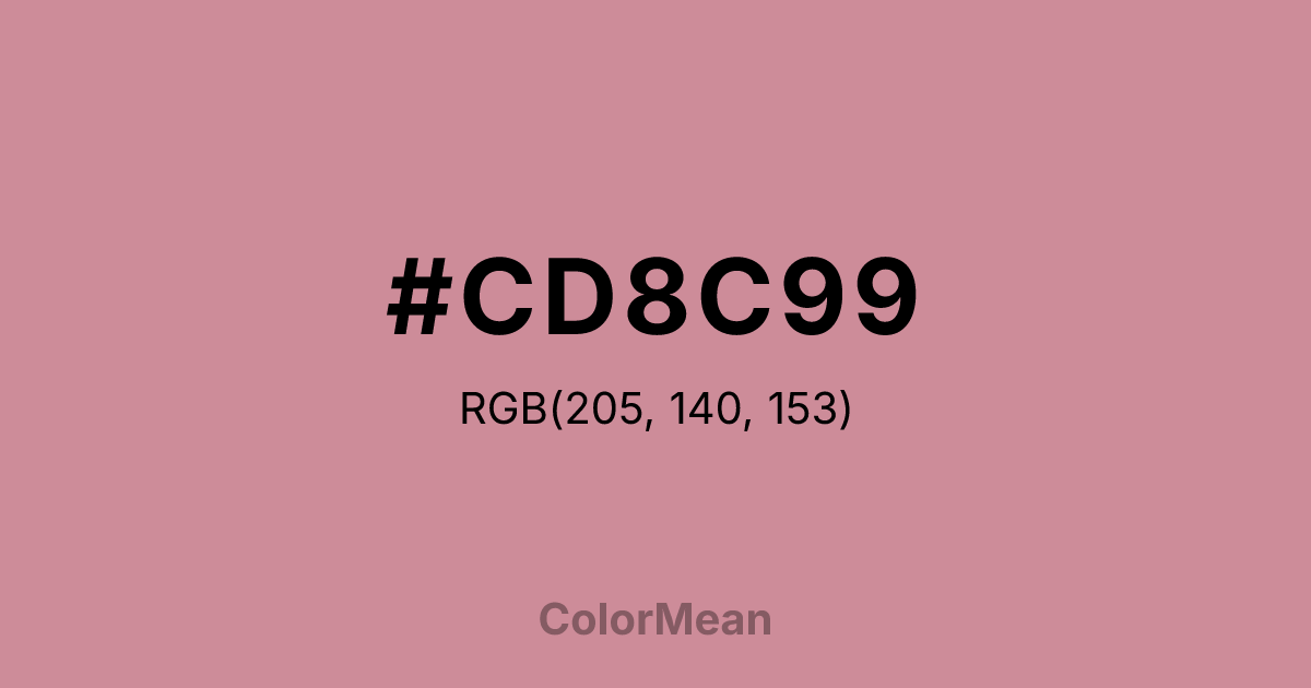 #CD8C99 color swatch