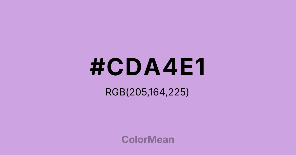 #CDA4E1 color swatch