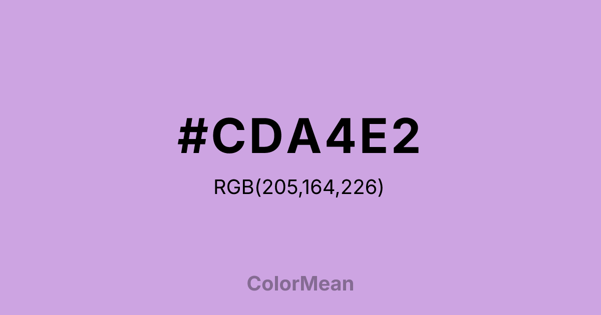#CDA4E2 color swatch