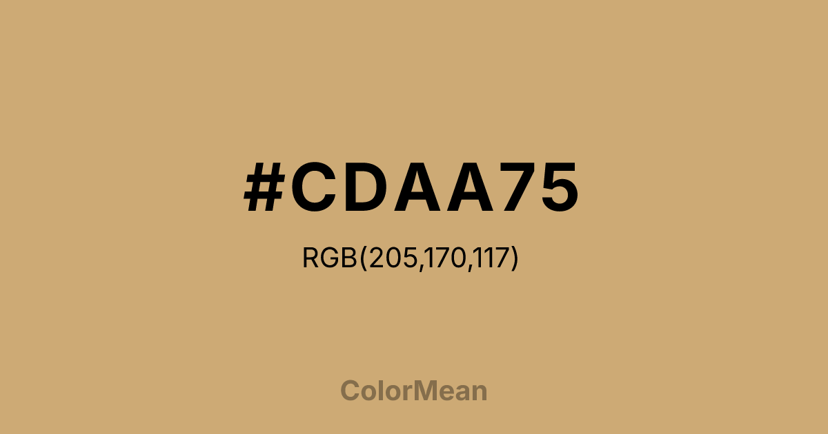 #CDAA75 color swatch