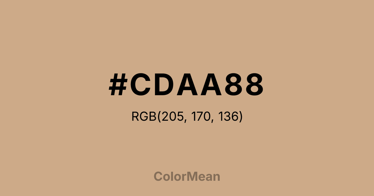 #CDAA88 color swatch