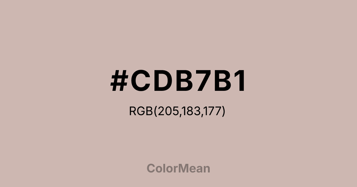 #CDB7B1 color swatch