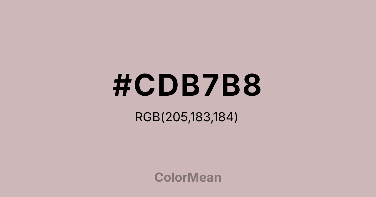 #CDB7B8 color swatch