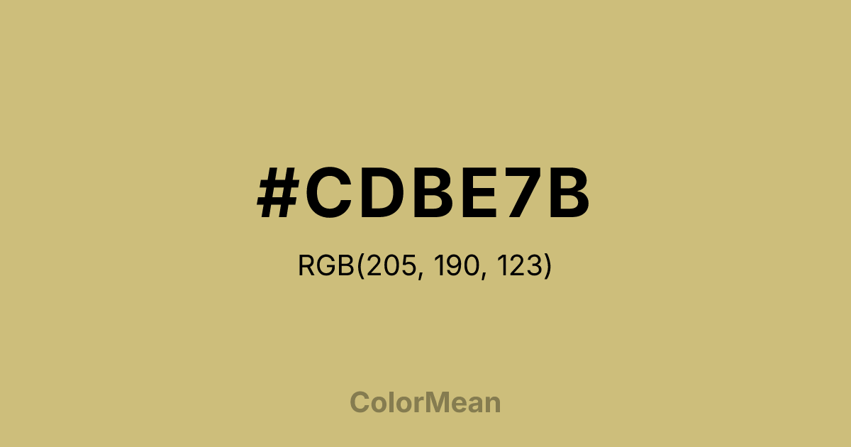 #CDBE7B color swatch