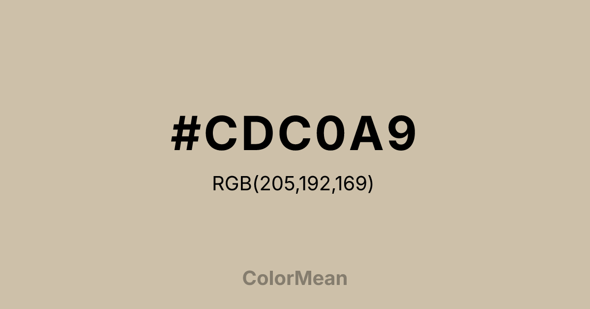 #CDC0A9 color swatch