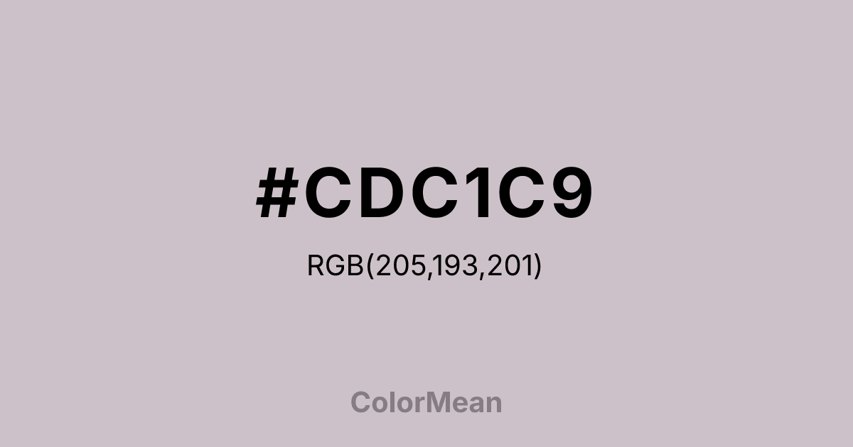#CDC1C9 color swatch