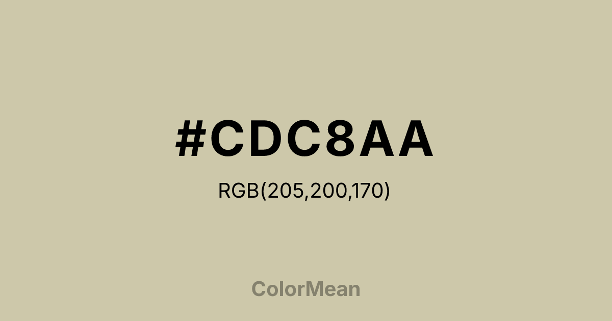 #CDC8AA color swatch