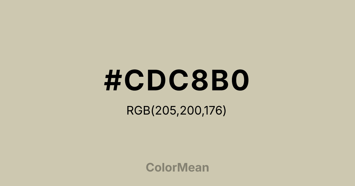 #CDC8B0 color swatch