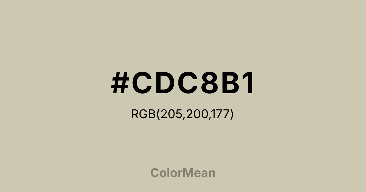 #CDC8B1 color swatch