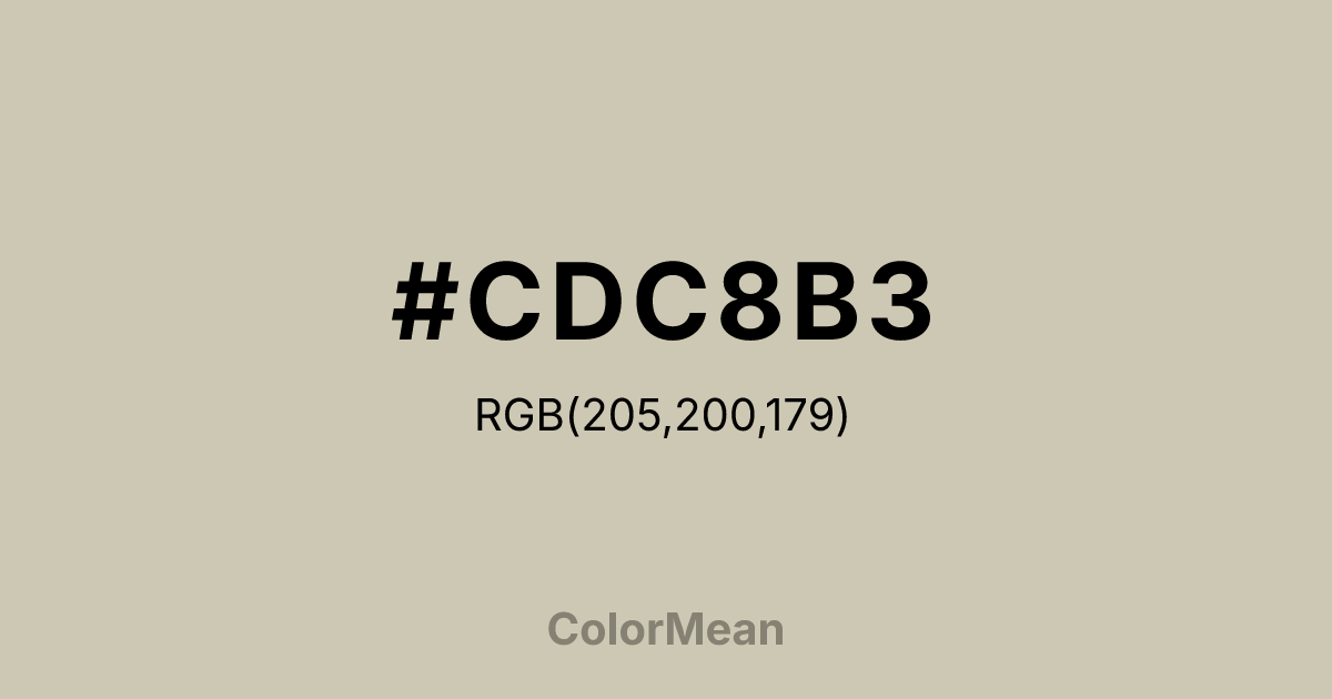 #CDC8B3 color swatch