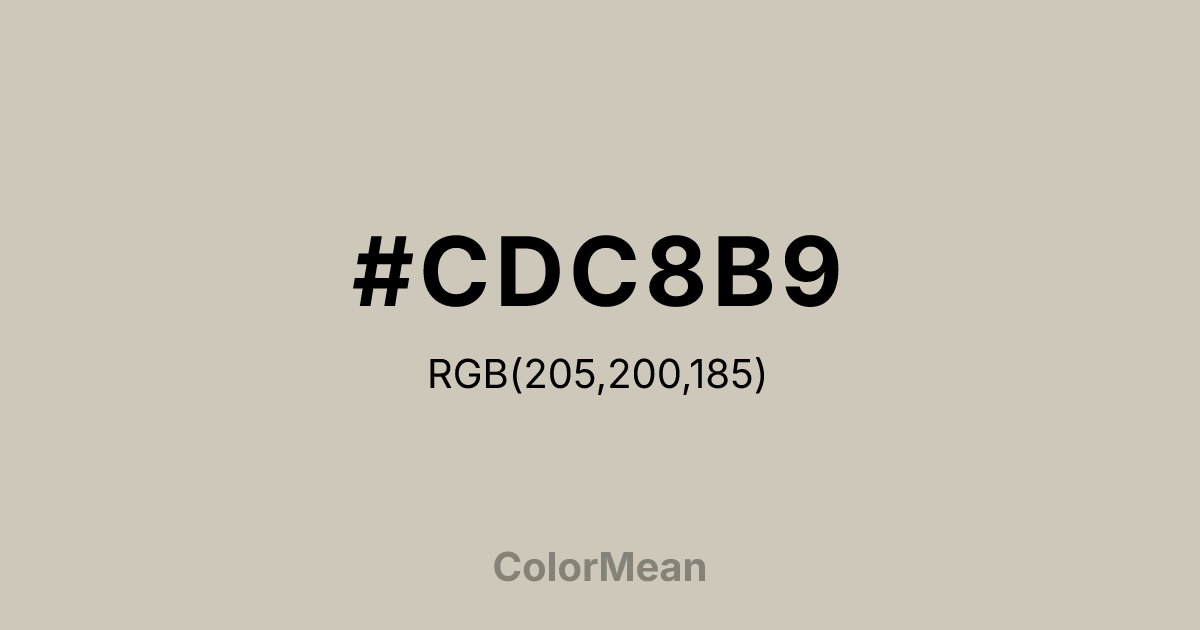 #CDC8B9 color swatch