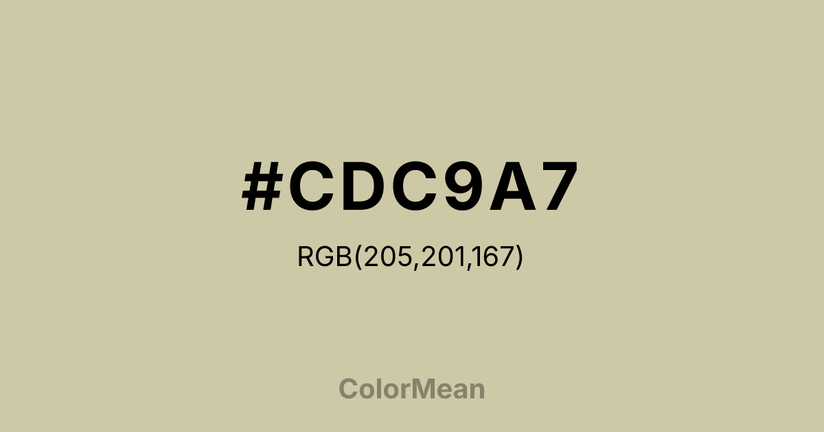 #CDC9A7 color swatch