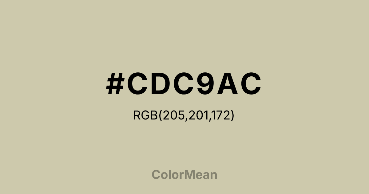 #CDC9AC color swatch