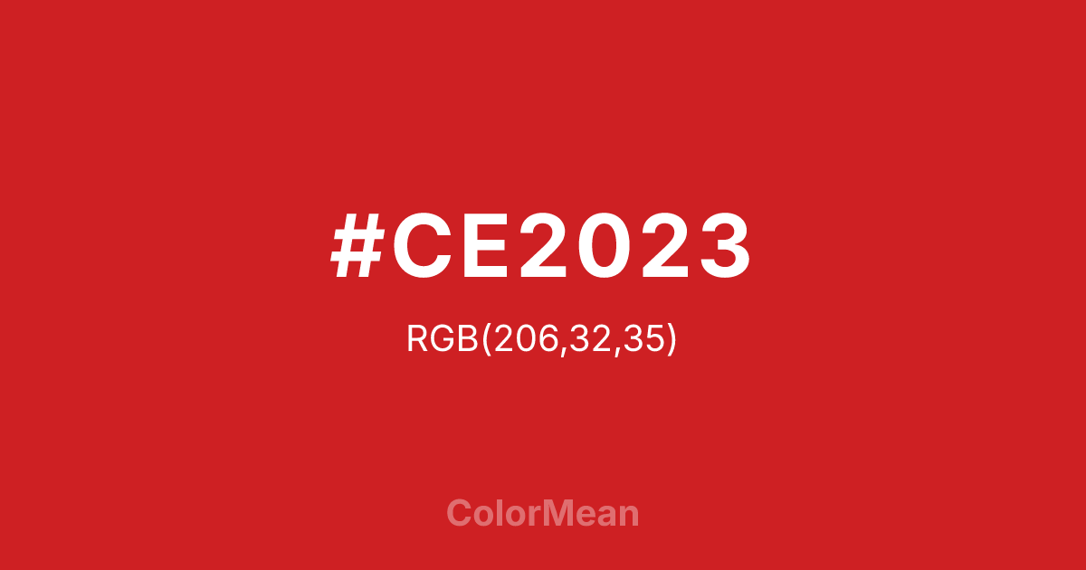 #CE2023 color swatch