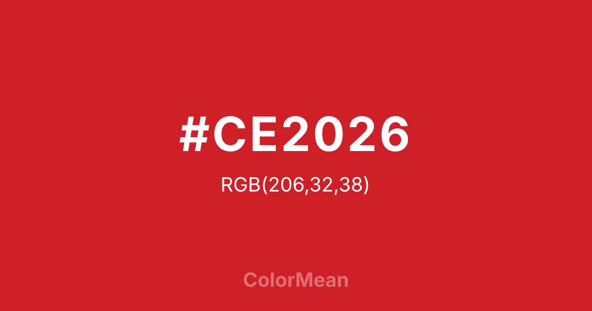 #CE2026 color swatch