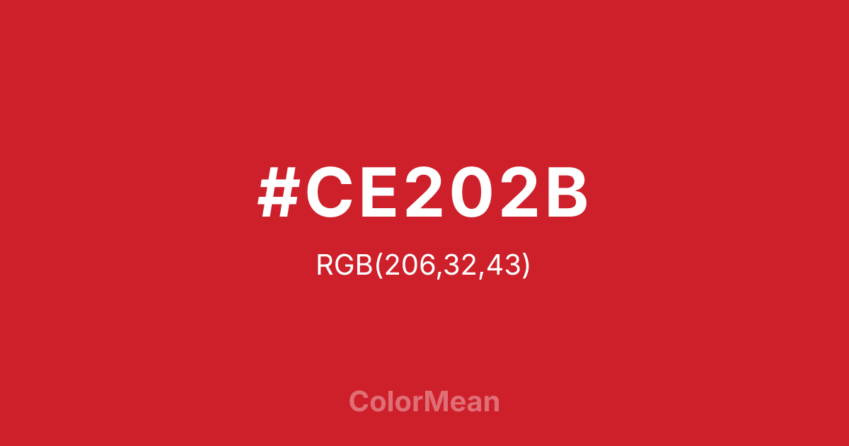 #CE202B color swatch