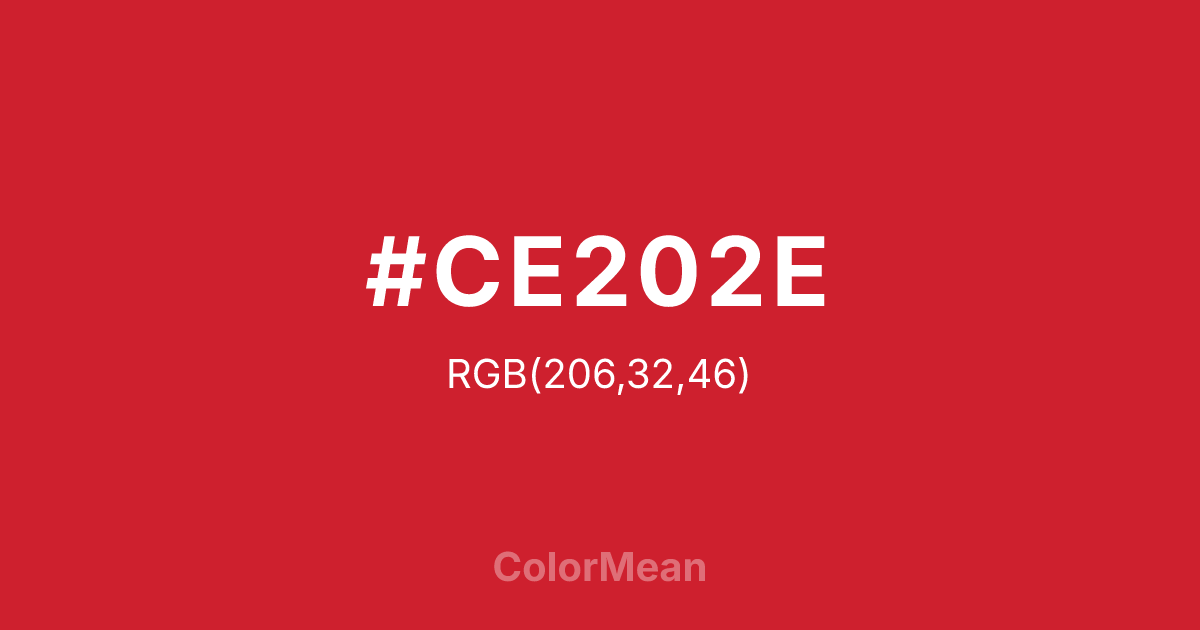 #CE202E color swatch