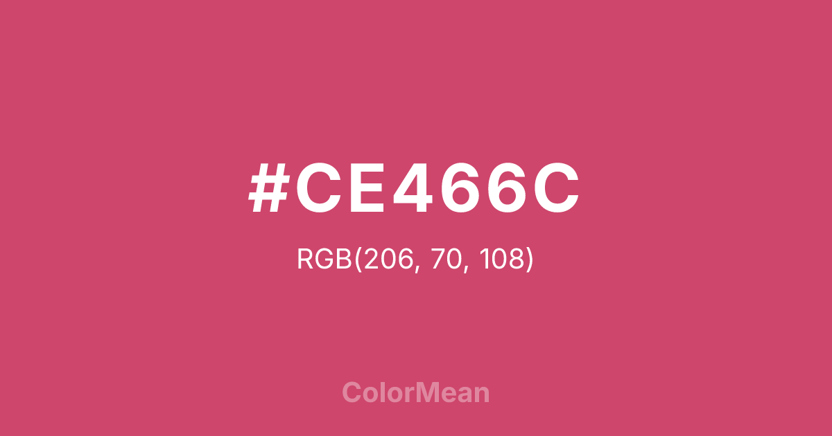 #CE466C color swatch