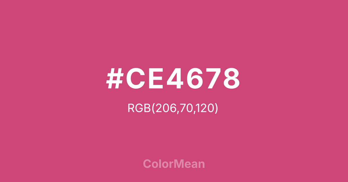 #CE4678 color swatch